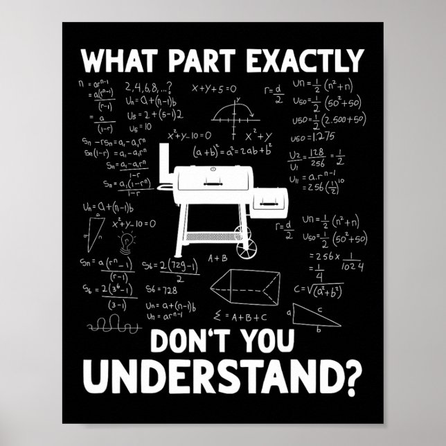 Poster Fumeur Bbq Science Funny Bbq Viande Fumeur Grill D (Devant)