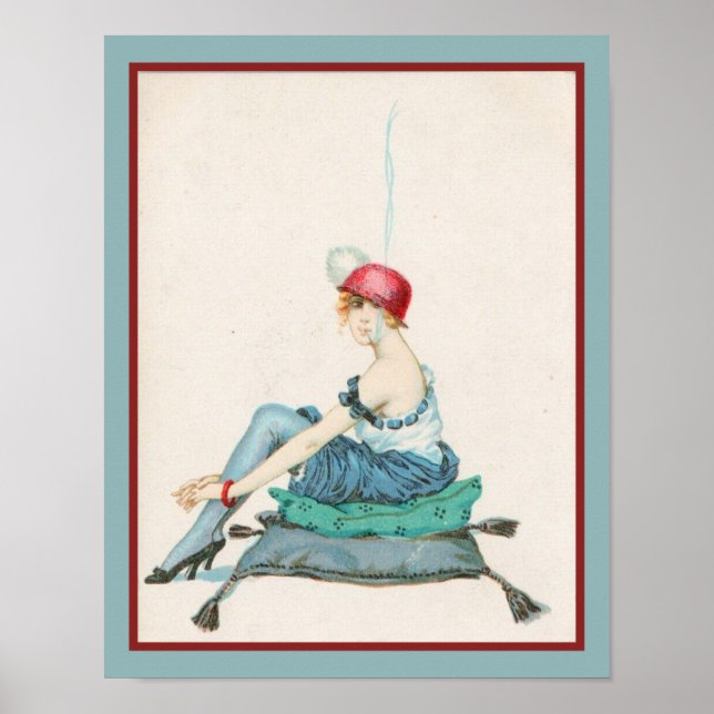 Poster Fumeur des années 20 (Devant)