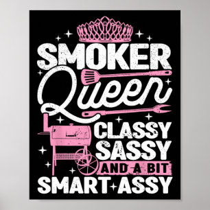 Poster Fumeur Queen Cly Sy Smart Y Fumer Barbecue Femmes