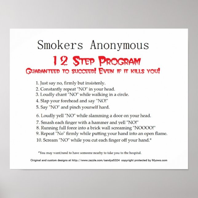 Poster Fumeurs anonymes (Devant)