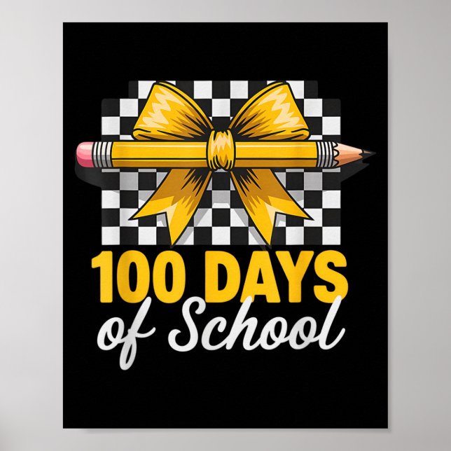 Poster Fun 100 Days Teacher Celebration School Clroom Sty (Devant)