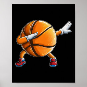 Poster Fun Basketball fait Dab Basketball Joueur enfants