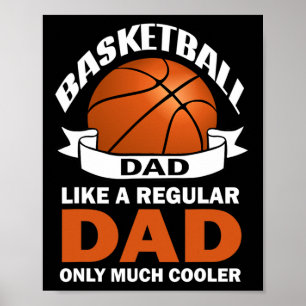 Poster Fun Basketball Papa comme un père régulier seuleme