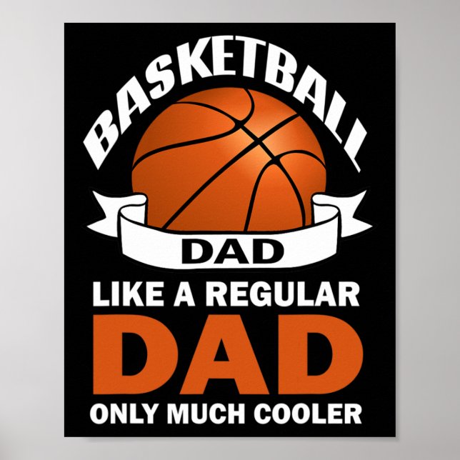 Poster Fun Basketball Papa comme un père régulier seuleme (Devant)