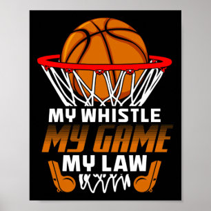 Poster Fun Bysketbyll Citations d'arbitre Cadeau I Hoops