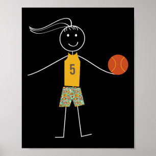 Poster Fun Bysketbyll Girls Bysketbyll Joueur
