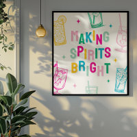 Fun Coloré Rendre les esprits brillants' Noël