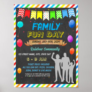 Poster Fun Day en modèle scolaire