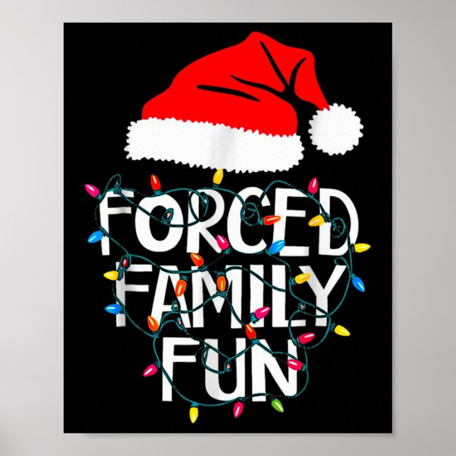 Poster Fun de famille forcé Sarcastique Noël drôle (Devant)