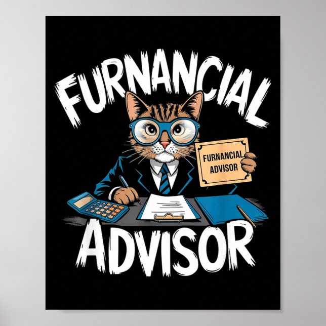 Poster Fun Financial Planner Gift Funny Retirement Adviso (Devant)