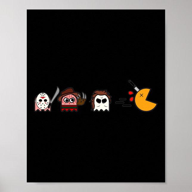 Poster Fun Ghosts Parodie Halloween Gamer 80's Horror Mov (Devant)
