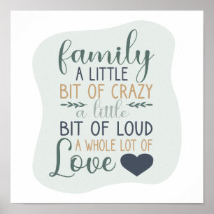 Poster Fun Hand Lettered Color Editable Family Quote