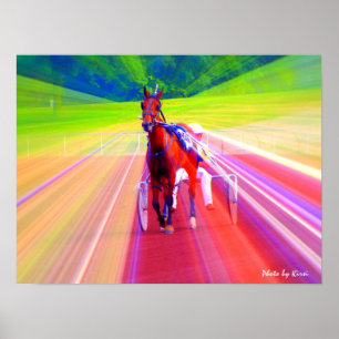 Poster Fun Harness Racing Print