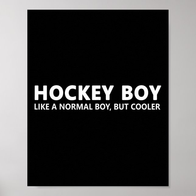 Poster Fun Hockey Son Hockey Sur Glace Garçon (Devant)