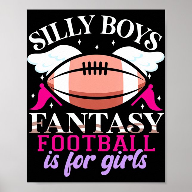 Poster Fun Imaginaire Football est pour filles femmes (Devant)