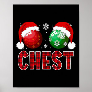 Poster Fun Jeu de poitrine Noix de Noël Chemise jumelle C