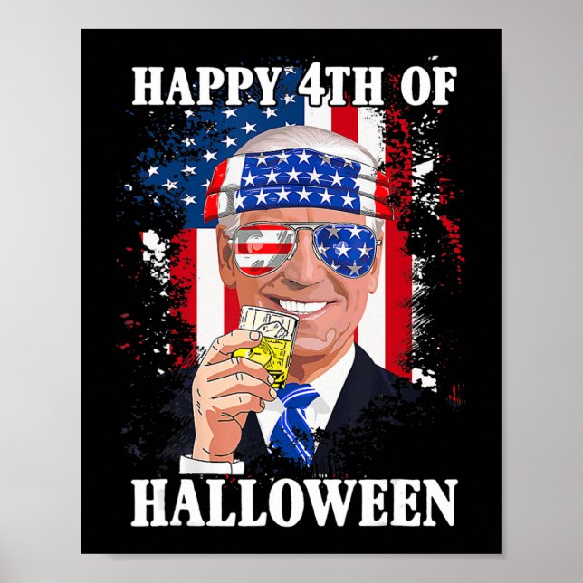 Poster Fun Joe Biden Happy Halloween Confus le Juillet (Devant)
