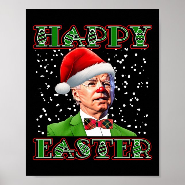 Poster Fun Joe Biden Noël Confus Pâques Biden (Devant)