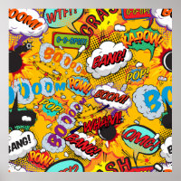 Fun Retro Comic Book Pop Art Explosions