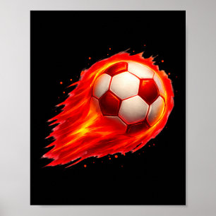 Poster Fun Soccer Effet Tie and Dye Noir Jaune So