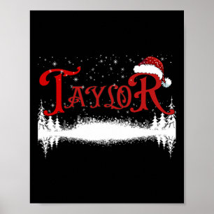 Poster Fun Taylor Père Noël Prénom Christmas Taylor 1