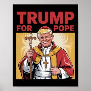 Poster Fun Trump Pour Pope Équipement Catholique Vatican 