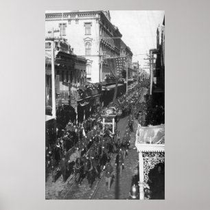 Poster Funérailles de Jefferson Davis à la Nouvelle-Orléa
