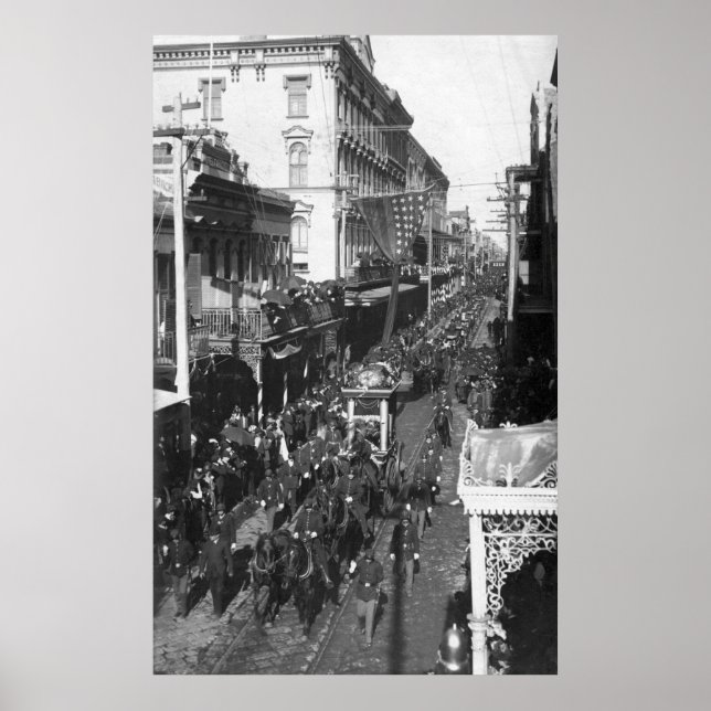 Poster Funérailles de Jefferson Davis à la Nouvelle-Orléa (Devant)