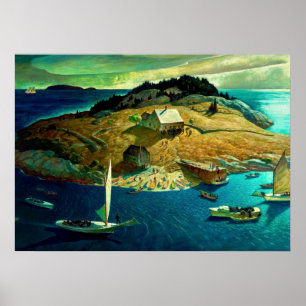 Poster Funérailles de l'île, 1939 par Newell Convers Wyet