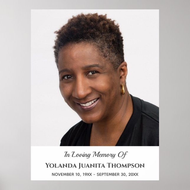 Poster Funérailles de souvenir Photo de coutume Deuil Sym (Devant)