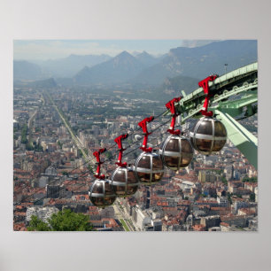 Poster Funiculaire au-dessus de Grenoble, France