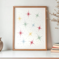 Funky Atomic Starburst Motif du milieu du siècle