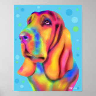 Poster funky Basset Hound