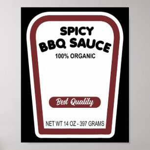 Poster Funky bio sauce barbecue Halloween Easy Group Cost