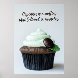 Poster Funky cupcake Puns Living Room Food Wall Art