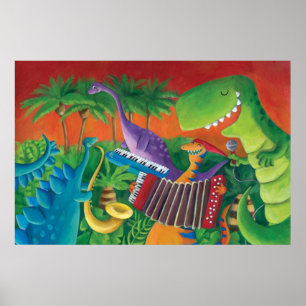 Poster Funky Dinosaur