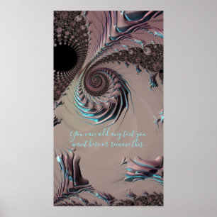 Poster Funky Edgy Metallic Fractal Abstrait Ajouter un de