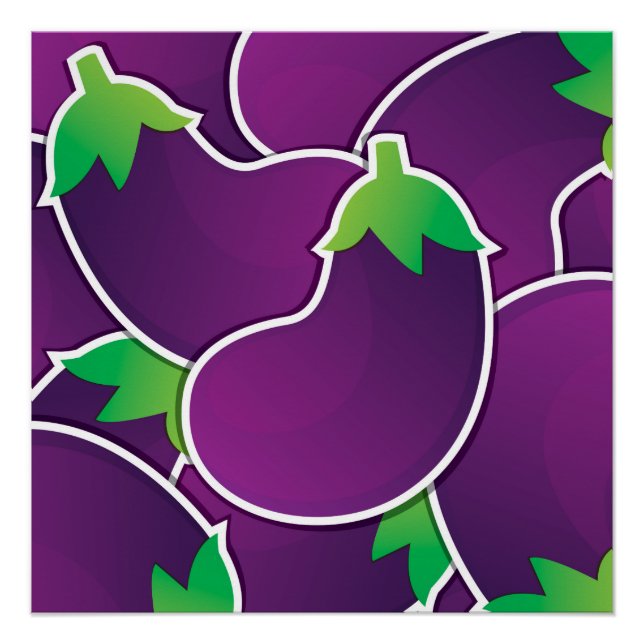 Poster Funky eggplant (Devant)