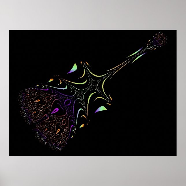 Poster Funky Guitar 8 Print (Devant)