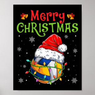 Poster Funky Joyeux Noël Volleyball Noël Noël Noël Noël N
