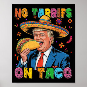Poster Funky Mexicain Cinco De Mayo Trump Pas De Tarrifs