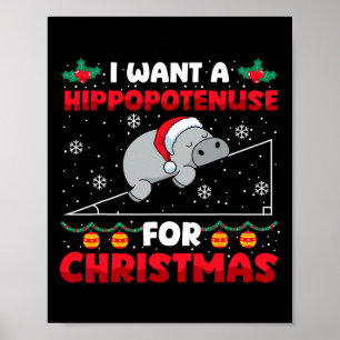 Poster Funky Noël Math Enseignant Hippopoténose Math Lo