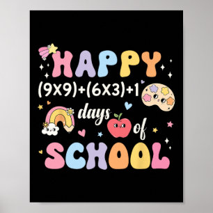 Poster Funny 100th Day Math Formula 100 Days Of School Ma