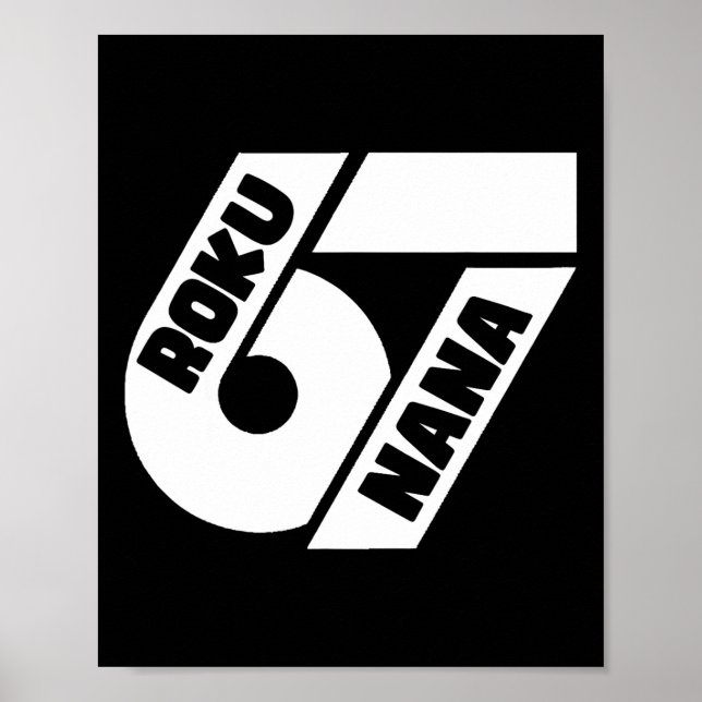 Poster Funny 67 Japanese Meme Roku Nana Graphic Design  (Devant)