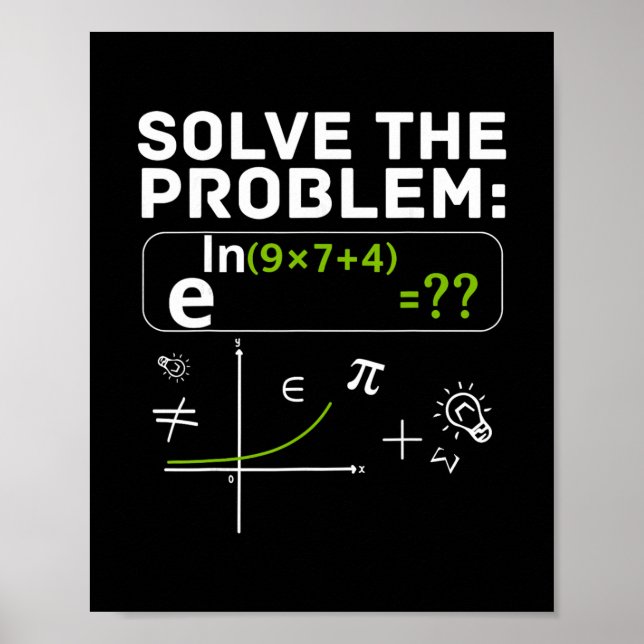 Poster Funny 67 Math Meme Solve The Problem Teacher For S (Devant)