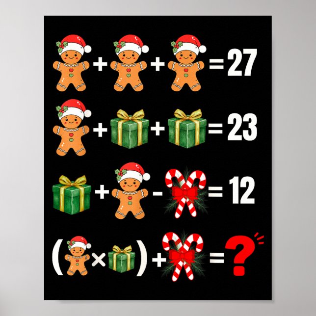 Poster Funny 67 Meme Candy Merry Santa Math Teacher Chris (Devant)