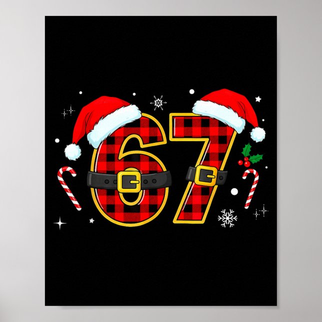 Poster Funny 67 Meme Chrismtas Xmas Pajama Men Women Kids (Devant)