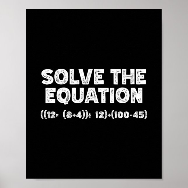Poster Funny 67 Meme Pemdas Elementary Math Teacher Brain (Devant)