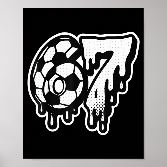 Poster Funny 67 Meme Slang Soccer Ice Cream Drip Six Seve (Devant)