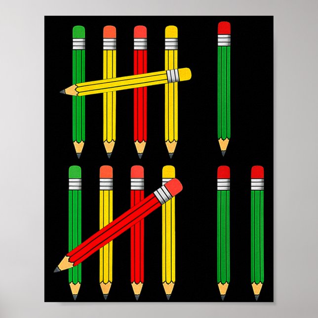 Poster Funny 67 Tally Marks Math For Teachers Students Si (Devant)